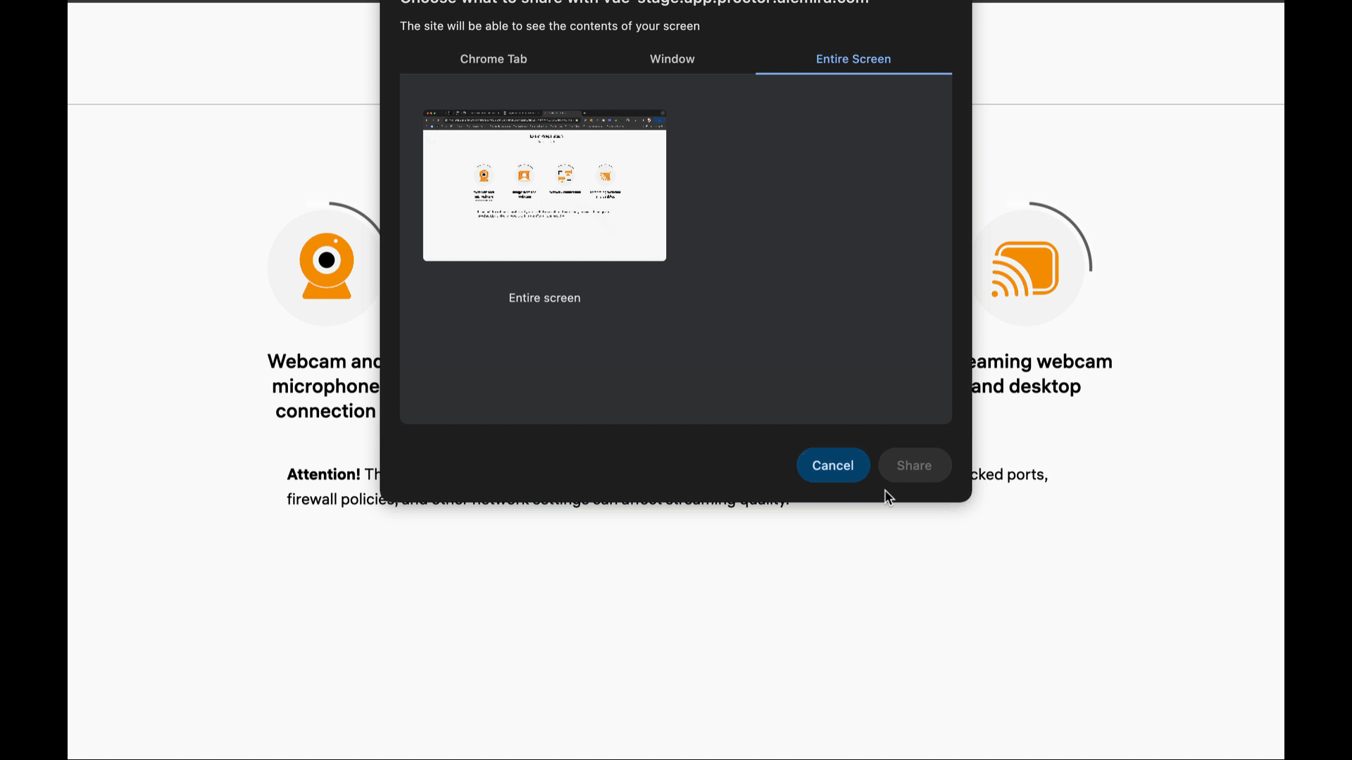 Screenshot of system check